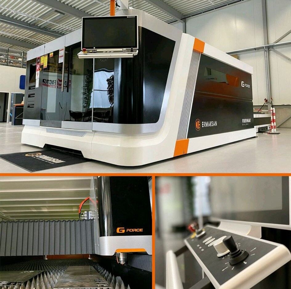A Fibermax fiber laser cutting machine.